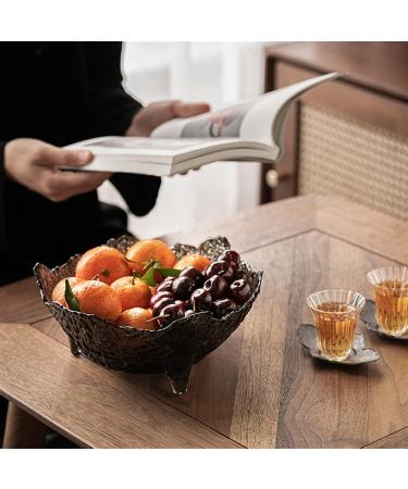 Fruit Bowl Salad Bowl Countertop Fruit Basket Glass Fruit Plate Modern Design Dessert Bowl High-Footed Candy Snack Plate Fruit Bowl for Kitchen Counter (A) - Buy Online on GoSupps.com