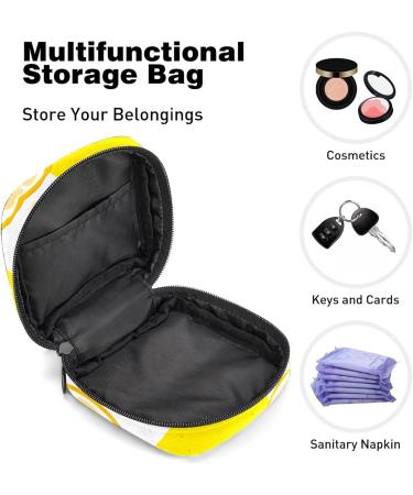 Anna Cowper Lemon Yellow Menstrual Storage Bag - Portable Period Pouch for Sanitary Napkins, Nursing Pads, Tampons - 1Pcs Multi-Colored - Buy Online on GoSupps.com