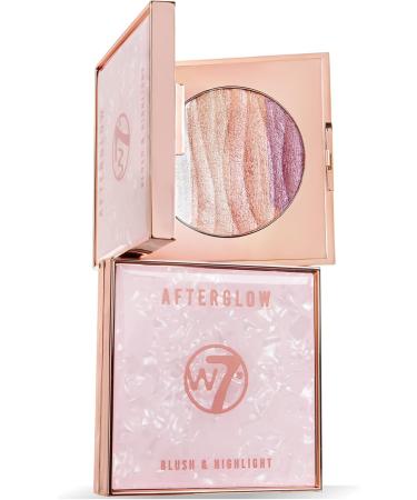 W7 Afterglow Blush & Highlighter Compact Palette Poudre Press e Rose & Or Effet Glow - Buy Online on GoSupps.com