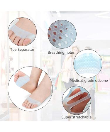 Jycch Couples Gel Toe Separator Rail - Breathable Forefoot Sleeve & Midfoot Cushion for Hallux Valgus Pain Relief - Buy Online on GoSupps.com