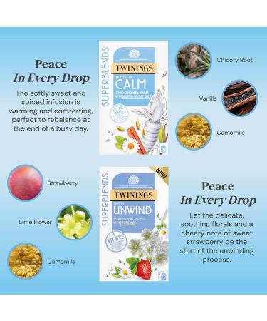 Twinings Wind Down Collection - 20 Tea Bags for Relaxation, Sleep, Calm & Unwind - Buy Online on GoSupps.com
