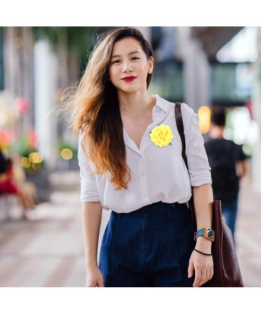 LALAFINA 2 1 Girl Jewelry Bridal Headpiece Flower Pin and Brooches Rose Pin Flower Pins Rose Hair Barrettes Floral Hair Bands Rose Flower Brooch Pin The Flowers Miss The Fabric Yellow - Buy Online on GoSupps.com