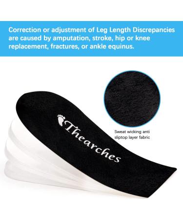 Adjustable Orthopedic Heel Lift Insoles - Gel Inserts for Leg Length Discrepancy Achilles Tendonitis & Heel Pain Relief - Buy Online on GoSupps.com
