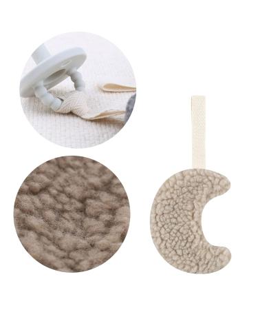 Apooke Baby Schnuller-Clip Trailer | Soft Plush Moon Toy Pacifier Chain | Anti-Drop Bite Ring Organizer for Infants | Ideal Baby Decorations & Gifts for Boys & Girls - Buy Online on GoSupps.com