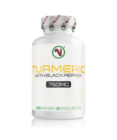 Stock Clearance - Nutriodol Turmeric Curcumin 750mg with Black Pepper Extract | 30 HPMC Capsules (30 Capsules)