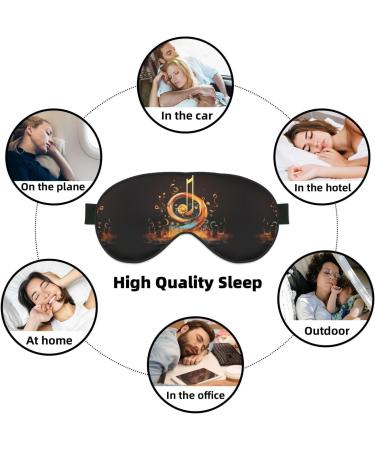 Unisex Music Symbol Print Eye Mask | Soft Comfort Sleep Eye Shade for Travel & Yoga - Buy Online on GoSupps.com
