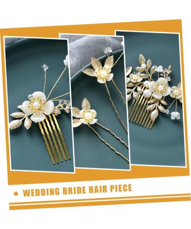 minkissy 6 Sets Hair Accessories Hair Comb Rhinestone Wedding Hair Bridal Headpieces for Wedding Floral Decorations Pearl Headpiece Bridal Headpiece for Wedding Bride Fairy Zinc Alloy Wig - Buy Online on GoSupps.com