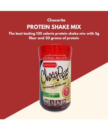 ChocoRite - Protein Shake Mix - Strawberry Cream - 12 Servings - High Protein 20g - Buy Online on GoSupps.com