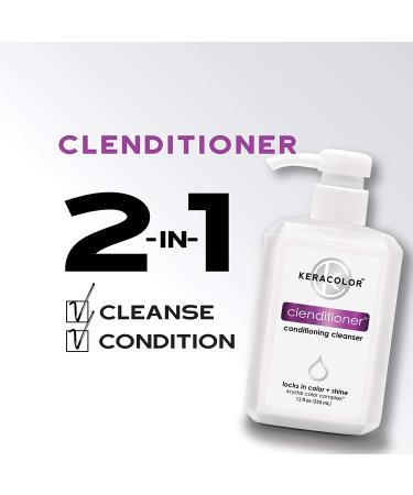 Keracolor Clenditioner Color Safe Cleansing Conditioner - Prevents Fade and Replaces Shampoo - Keratin Infused - 12 Fl Oz - Buy Online on GoSupps.com