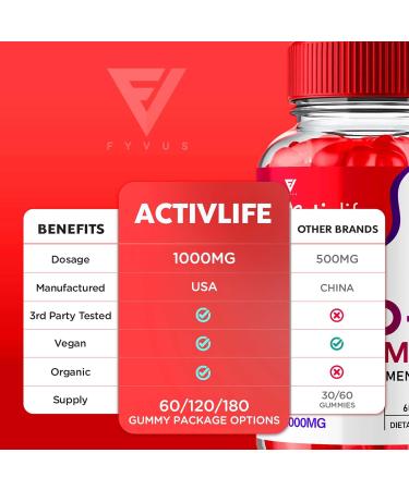 Buy (2 Pack) Activelife Keto ACV Gummies - Apple Cider Vinegar Supplement (120 Gummies) - Best for Weight Loss & Energy Boost - Buy Online on GoSupps.com