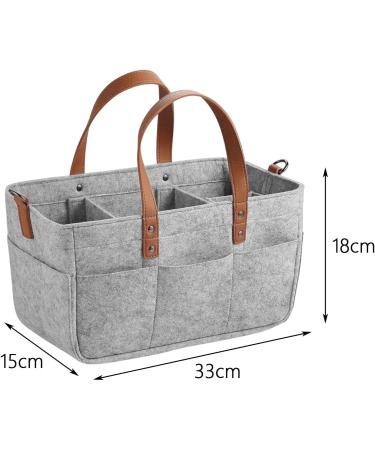 Harilla Baby Wrap Bag - Stylish Felt Organizer for Baby Products | Spacious & Reusable Light Gray Handbag - Buy Online on GoSupps.com
