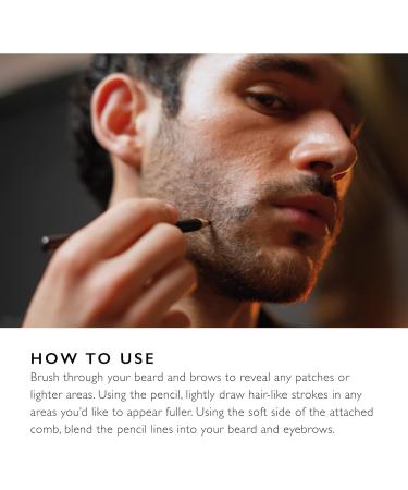 War Paint For Men Lightweight Beard & Brow Filler Pencil for Fuller Looking Facial Hair - Perfect for Blending & Shaping - Vegan Friendly & Cruelty-Free - Makeup Product For Men - Black - Buy Online on GoSupps.com
