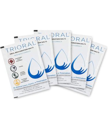 TRIORAL Oral Rehydration Salts ORS - 15 One Liter Packets, WHO New Formula - Electrolyte Replacement for Food Poisoning, Hangovers, Diarrhea - Buy Online on GoSupps.com