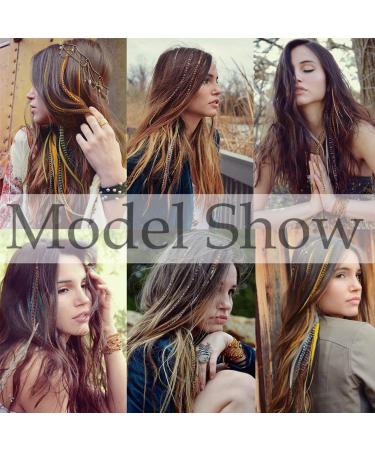 Prinfantasy Feather Hair Extensions 16 inch - Synthetic Hairpieces for Girls and Women - BZ241 GBBZ241 - Buy Online on GoSupps.com