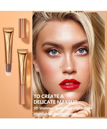 DAGEDA Shimmer Liquid Highlighter Stick - Waterproof Face & Body Makeup (#04 Light Pink) - Buy Online on GoSupps.com