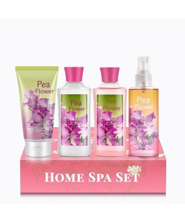 Sweet Pea Bath & Body Kit | 3 Fl Oz Skincare Gift Set | Body Lotion Shower Gel & Fragrance Mist | Perfect for Halloween & Christmas Gifts for Him & Her - Buy Online on GoSupps.com
