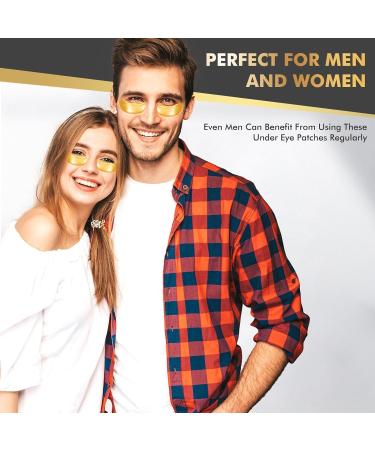 Under Eye Gel Patches 20 Pairs - Golden Eye Mask with Amino Acid & Collagen Cooling Eye Care for Wrinkles Puffy Eyes & Dark Circles Skincare Treatment for Men & Women USA Tested - Buy Online on GoSupps.com