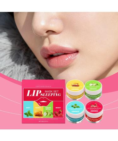  DALE YOU Set of 4 Lip Balms with Brush Honey Lip Balm and Moisturizing Night Mask Non-Stick For Daily Care Travel or Pre-Makeup (#1 88g) - Buy Online on GoSupps.com