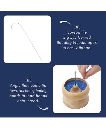 Beadalon Spin-N-Bead Junior Size Bead Spinner Bowl with Curved Big Eye Needle - Ideal for Easy Bead Stringing and Jewelry Making - Buy Online on GoSupps.com