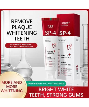 Probiotic Whitening Toothpaste SP-4 | Bright White Formula for Teeth Strengthening & Lightening | Best Whitening Toothpaste for a Radiant Smile - Buy Online on GoSupps.com