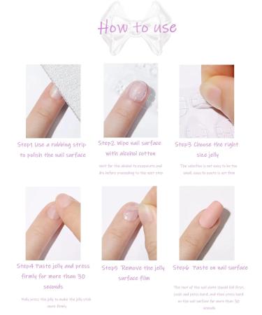 Buy Medium Coffin Press on Nails - Pink & White Gradient French Fake Nails | Glossy Full Cover Acrylic Nails for Women & Girls - 24Pcs - Buy Online on GoSupps.com