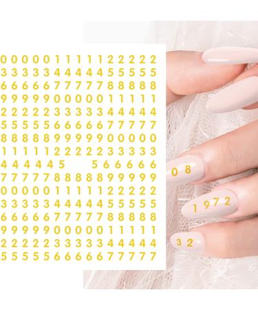 DANNEASY 3D Small Number Nail Art Stickers - Set of 8 Sheets | Self Adhesive Nail Decals for Women, Kids, Girls | Nail Decoration and Design - Buy Online on GoSupps.com