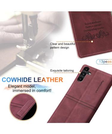13peas Leather Case for Samsung Galaxy A54 5G (Wine Red) - Buy Online on GoSupps.com