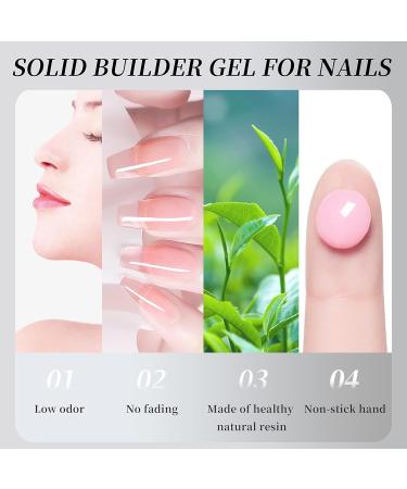4in1 Nail Extension Builder Gel Poly Nail Gel Nails Clear Builder Gel for Nails Non-stick Hand Building Nail Gel (4Colors) - Buy Online on GoSupps.com