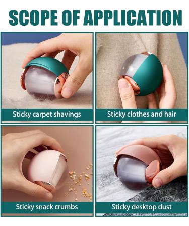 2PC Reusable Gel Foot Roller & Lint Roller Ball - Washable Pet Hair Remover for Clothing - Eco-Friendly Green & Pink - Buy Online on GoSupps.com