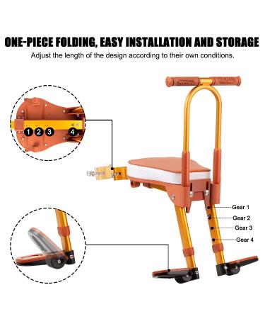 2022 New Aluminum Alloy Front Mounted Baby Bike Seat | Mountain Bike Child Carrier for Children & Toddlers - Buy Online on GoSupps.com