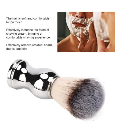 Premium Razor Brush for Men | Effective Beard Care Tool | Soft Handmade Shaving Brush with Silver Handle for Home & Salon Use - Buy Online on GoSupps.com