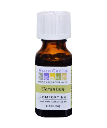 Aura Cacia 100 Percent Pure Geranium Essential Oil 5 Ounce - 3 per case.3