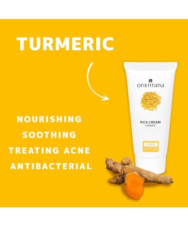 Orientana - Natural Rich Face Cream Turmeric | 99.7% Natural Organic | Anti Aging Moisturiser For Women | Aloe Vera And Shea Butter | Firming & Hydrating Every Skin Type - 30g FACE TURMERIC CREAM - Buy Online on GoSupps.com