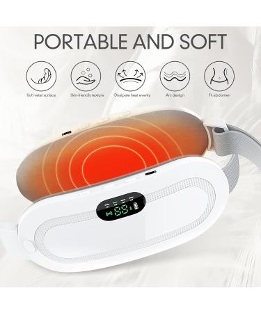 Period Heat Belt with Massage - Vibration Heating Pad for Menstrual Relief | 3 Heating Modes (White) - Shop Now! - Buy Online on GoSupps.com
