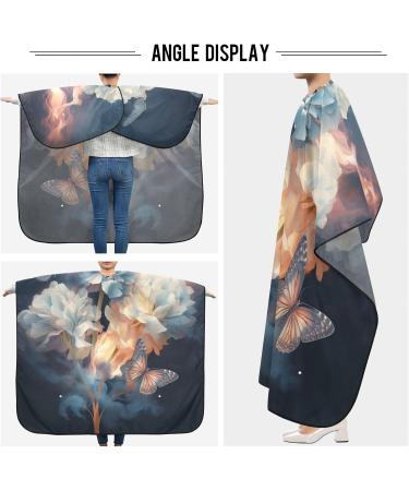 Waterproof Barber Cape - White Flower & Cheetah Haircut Bib for Men | Unisex Hair Cutting Cape - Buy Online on GoSupps.com