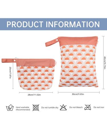 Maeau 2-Piece Wetbag Set - Waterproof Diaper Bags & Baby Organizer - Reusable Kindergarten Wetbags in 23 Patterns (20x28cm + 30x40cm) - Buy Online on GoSupps.com