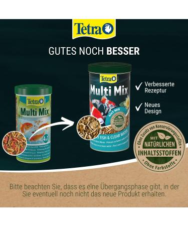 Tetra Pond Multi Mix - Premium Fish Feed for All Pond Fish | 10L Bucket with Flake Sticks Gammarus Wafer - Buy Online on GoSupps.com