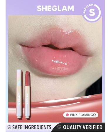 SHEGLAM PoutPerfect Moisturizing Lip Gloss - Non-Sticky Coconut Oil Lipstick in Pink Flamingo | International Shipping Available - Buy Online on GoSupps.com
