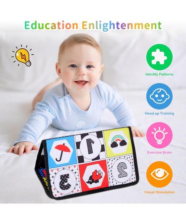 Shop Sarsumir Baby Mirror Toys - Foldable Contrast Book & Sensory Baby Mirror for Newborns (0-6 Months) - Buy Online on GoSupps.com