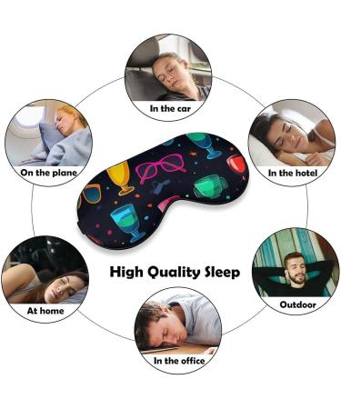 Colorful Eyeglasses Sleep Mask | Ultralight Eye Cover for Comfortable Sleep | Block Out Light Night Mask for Men & Women - Buy Online on GoSupps.com