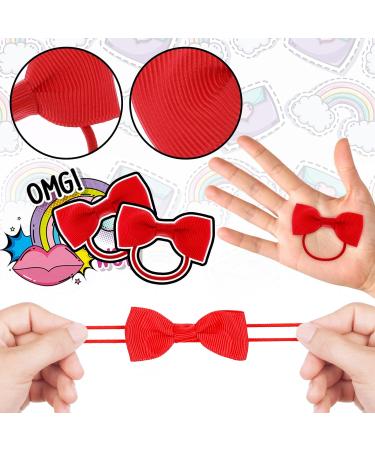 Molain 10PCS Baby Rubber Bands Red Nylon Bows Head Wraps - Hair Ties for Easter, Cheerleading & Cosplay - Buy Online on GoSupps.com
