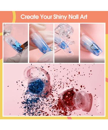 Rosalind Nail Extension Kit - 30ml Nude White Poly Nail Gel Set with Base & Top Coat Slip Solution Nail Decorations & Glitter for Perfect Manicure - Buy Online on GoSupps.com