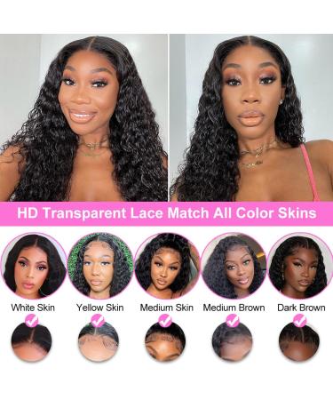 22 Deep Wave Lace Front Human Hair Wig for Black Women | 150% Density | Pre Plucked with Natural Hairline - Buy Online on GoSupps.com