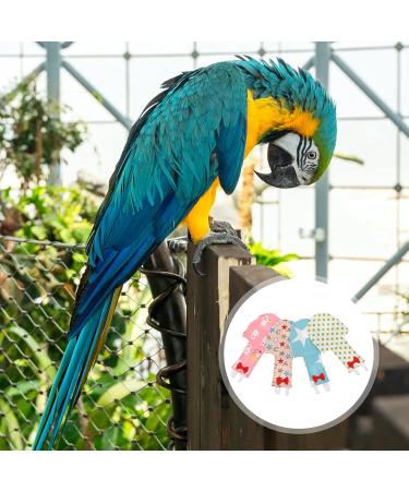 POPETPOP Cone Costume 4pcs Bird Diaper Parrot Flight Suit Parrot Diaper Bird Clothing Parrot Nappy Clothes for Cockatiel Parakeet Pigeon Pet Supplies Parrot Costume - Buy Online on GoSupps.com