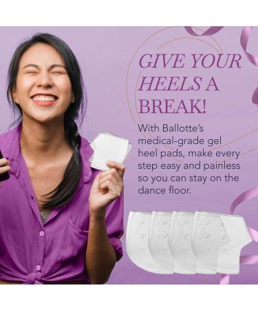 Ballotte Premium Silicone Heel Protectors (Small - 4 Pack) | Gel Heel Pads/Silicone Socks for Women & Men - Pain Relief for Cracked Heel | Blister Prevention Heel Cups/Cushions for Plantar Fasciitis Small (4 Pack) - Buy Online on GoSupps.com