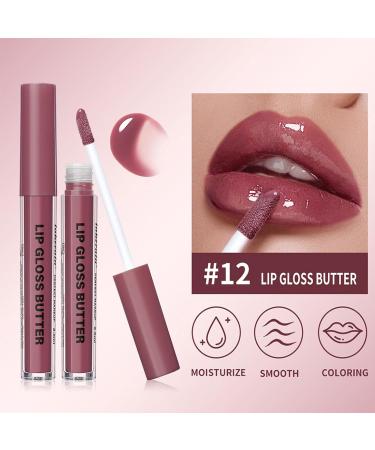 3 Colors Lip Gloss Butter Glossy Moisturizing Lipstick Non Sticky High Shiny Finish Conditioning Lip Glow Oil for Shine Hydration Sheer Tinted Soothing Lip Care - Buy Online on GoSupps.com