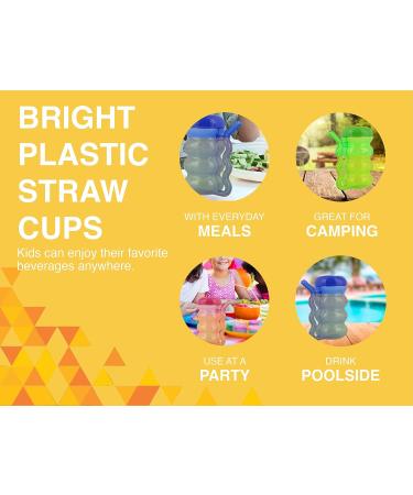 Arrow Home Products Sip A Mug  14oz  6pk - Easy to Grip Plastic Kid's Cup Where the Handle is the Straw - BPA-free with Screw-On Caps Great for Everyday Use  Made in the USA - Assorted Colors - Buy Online on GoSupps.com