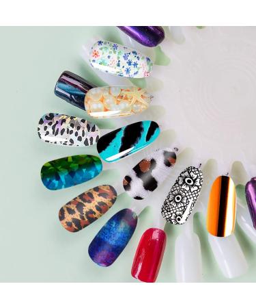 Duufin Nail Foils - 300 Sheets | Laser Flower Color Sheet Adhesive Stickers | Nail Art Transfer Foil for DIY Decoration - Buy Online on GoSupps.com