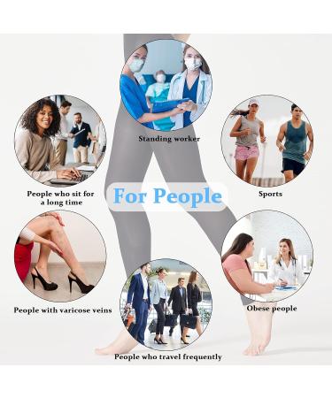 Footless Compression Pantyhose for Women | 8-15mmHg Medical Support Tights & Compression Socks for Edema & Varicose Veins | S/M Black - Buy Online on GoSupps.com