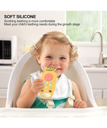 Remote Control Teething Toy  Soft Silicone Baby Chew Toys Relieve Sore Gums Versatile Enhances Oral Fit Reusable for Boys for Daily(Pineapple Model) - Buy Online on GoSupps.com